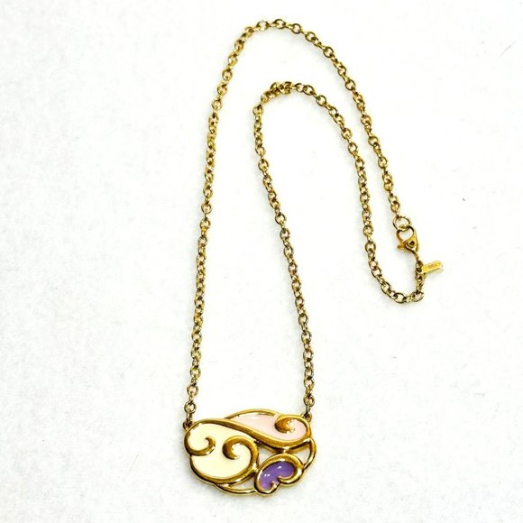 Vintage Monet Enameled Necklace - Picture 3 of 7